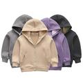 KYAIGUO Kids Toddler Winter Hooded Sweatshirt for Girls Boys Fall Zip Front Fleece Hoody Sweatshirt Jacket Size 3-14T