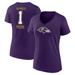 Women's Fanatics Branded Purple Baltimore Ravens Mother's Day V-Neck T-Shirt