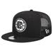 Men's New Era Black LA Clippers Evergreen 9FIFTY Trucker Snapback Hat