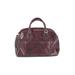 Cole Haan Leather Satchel: Embossed Burgundy Snake Print Bags