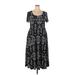 Lularoe Casual Dress - Midi Scoop Neck Short sleeves: Black Dresses - Women's Size 2X