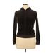 Juicy Couture Zip Up Hoodie: Brown Solid Tops - Women's Size X-Large