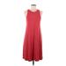 A New Day Casual Dress - A-Line Scoop Neck Sleeveless: Red Solid Dresses - Women's Size Medium