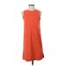 Old Navy Casual Dress - Mini High Neck Sleeveless: Orange Solid Dresses - Women's Size Small