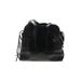 Shoulder Bag: Embossed Black Solid Bags