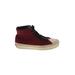 Straye Sneakers: Burgundy Solid Shoes - Women's Size 8 - Round Toe