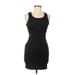 Material Girl Casual Dress - Mini: Black Solid Dresses - Women's Size Medium