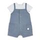 Mamas & Papas Baby Boys 2 Piece Romper & Bodysuit - Blue, Blue, Size 9-12 Months