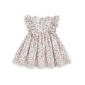 Mamas & Papas Baby Girls Frill Floral Print Dress - Pink, Pink, Size 3-6 Months