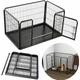 Dog Pen Dog Playpen, Medium rv Dog Fence Outdoor, Playpens Exercise Pen for Dogs Pets, Metal, Protect Design Poles, Foldable Barrier with Door