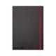 Black n' Red Casebound Hardback Notebook Ruled A4 Black 400038675