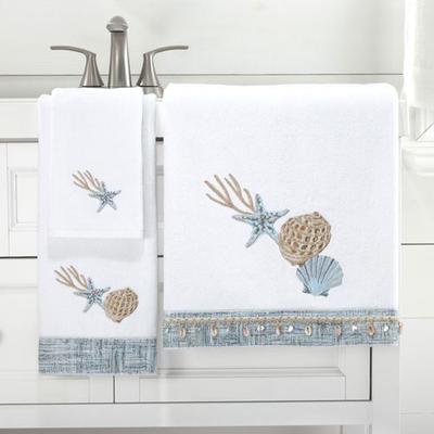 Stone Harbor Bath Towel Set White Bath Hand Finger...