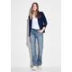 Slim-fit-Jeans CECIL "Style Toronto" Gr. 31, Länge 30, blau (mid blue) Damen Jeans Röhrenjeans