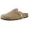 Clog ANISTON SHOES, Damen, Gr. 41, beige, Veloursleder, unifarben, klassisch, Schuhe Clog Schlappen, Hausschuh, Sommerschuh, mit ergonomischem Fußbett - NEUE KOLLEKTION