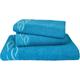 Handtuch Set DYCKHOFF "Wave" Handtücher (Packung) Gr. (3 St.), blau (petrol) Handtuch-Sets