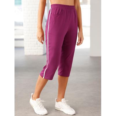 Caprihose, Damen, Gr. 52, Normalgrößen, lila (malve), 100% Baumwolle, unifarben, kurz, Hosen Image