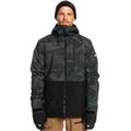 Snowboardjacke QUIKSILVER "Mission" Gr. S, spray camo true black Herren Jacken Snowboardjacken