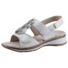Sandale ARA "HAWAII", Damen, Gr. 40, weiß, Veloursleder, metallic, klassisch, Schuhe, Sommerschuh, Sandalette, Keilabsatz, in Bequemweite G (= weit)