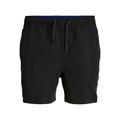 Badeshorts JACK & JONES "JPSTFIJI JJSWIM SOLID SN LY" Gr. XL, N-Gr, schwarz (black) Herren Badehosen Hosen