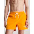 Badeshorts CALVIN KLEIN SWIMWEAR "MEDIUM DOUBLE WB" Gr. XL (54), N-Gr, orange (vibrant orange) Herren Badehosen Herrenbademode