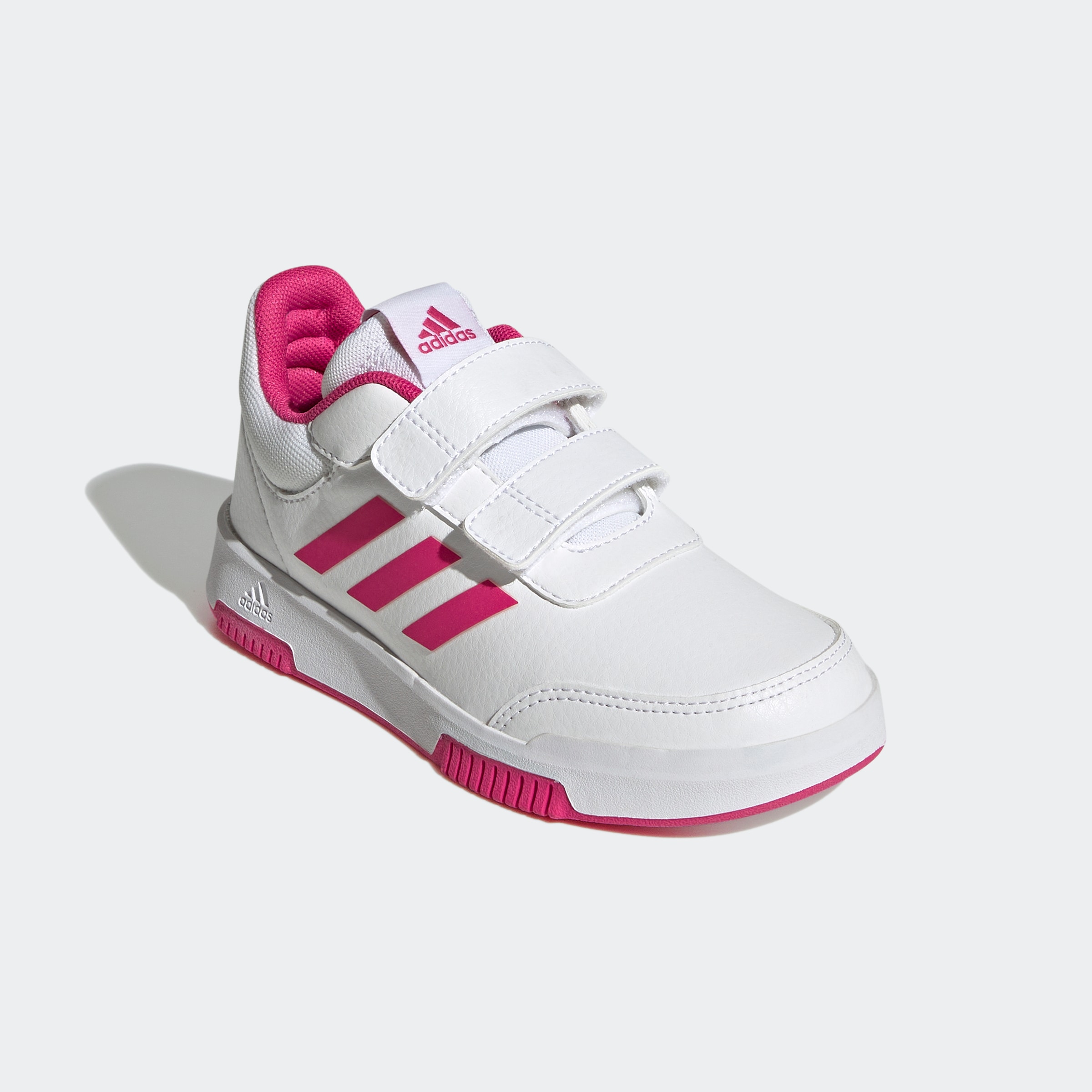 Klettschuh ADIDAS SPORTSWEAR "TENSAUR HOOK AND LOOP", Mädchen, Gr. 35, pink (cloud weiß, team real magenta, core schwarz), Synthetik, Textil, Schuhe Klettschuh, für Kinder