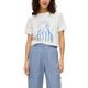 Print-Shirt S.OLIVER Gr. 46, weiß (offwhite) Damen Shirts Jersey