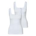 Tanktop HUGO UNDERWEAR "TWIN VEST" Gr. L (40), weiß (white 100) Damen Tops Unterhemden