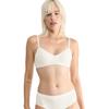 Bügelloser BH SLOGGI "GO Casual P", Damen, Gr. S, N-Gr, weiß (silk weiß), Single Jersey, Obermaterial: 52% Baumwolle, 36% Polyester, 12% Elasthan, unifarben, casual, BHs, weiche und atmungsaktive Baumwollqualität