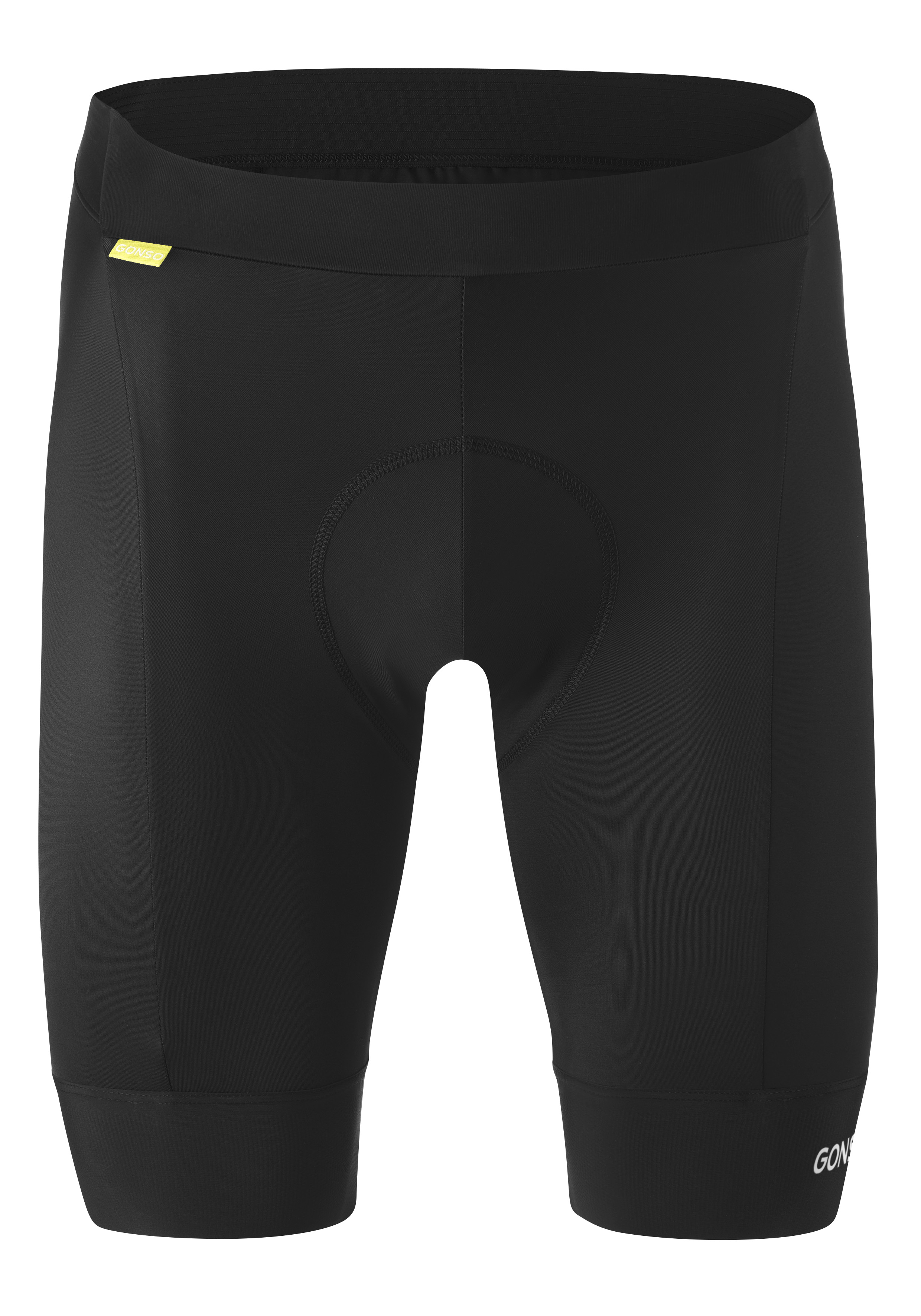 Fahrradhose GONSO "Essential Shorts Kit M", Herren, Gr. 5XL, Normalgrößen, schwarz, 78% Polyamid (Recycelt), 22% Elasthan, Hosen, Herren Rennradhose mit Sitzpolster, kurze moderne Radhose, Tight Fit Image