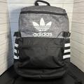 Adidas Bags | Adidas Original Classic Black & Grey Logo Graphic Backpack Laptop Bag 19" | Color: Black/Gray | Size: 19" (H) X 16" (W) X 6" (D)