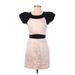 French Connection Casual Dress - Mini: Pink Color Block Dresses - Women's Size 4