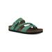 Women's White Mountain Hazy Sandals by White Mountain in Green Suede (Size 11 M)