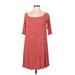 Old Navy Casual Dress - A-Line Boatneck 3/4 sleeves: Red Stripes Dresses - Women's Size Medium