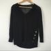 J. Crew Sweaters | J. Crew V Neck Side Button Sweater | Color: Black | Size: S