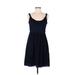 Cynthia Cynthia Steffe Casual Dress - A-Line Scoop Neck Sleeveless: Blue Print Dresses - Women's Size 8