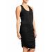 Athleta Dresses | Athleta Black Ruched Racerback V-Neck Sleeveless T-Shirt Dress | Color: Black | Size: M