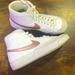 Nike Shoes | Nike Blazer Mid ‘77 White Leather Suede Metallic Pink Size 6y / Women’s 7.5 | Color: Pink/White | Size: 6bb