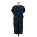 By Malene Birger Casual Dress - Shift High Neck Short sleeves: Blue Dresses - Women's Size 38