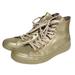 Converse Shoes | Converse Chuck Taylor All Star Size 9 Metallic Rubber High Light Gold Patent Mid | Color: Gold | Size: 9