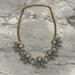 J. Crew Jewelry | J Crew Statement Necklace Gold Chain, White Gems, And Blue Embellishment. | Color: Blue/Gold | Size: Os