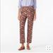 J. Crew Pants & Jumpsuits | J. Crew Collection Burgundy Jungle Cat Silk Pull On Pants 299 | Color: Gold/Red | Size: 4