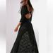 Free People Dresses | Free People Long Black Lace Sweetheart Neckline 3/4 Sleeve Maxi Dress Size Xs | Color: Black | Size: Xs