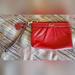 Coach Bags | Coach Red Rasberry Wallet Wristlet Clutch 6x4 Zip Pouch Small Bag Geniue Leather | Color: Pink/Red | Size: Os