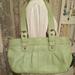 Coach Bags | Coach Mint Green Soho Pleated Leather Shoulder Bag Pre-Owned Used. | Color: Green/Silver | Size: Os