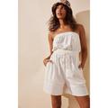 Free People Pants & Jumpsuits | Free People Fp Beach Akoi Tube Romper Dress Ivory Smocked Solid Nwt | Color: White | Size: S