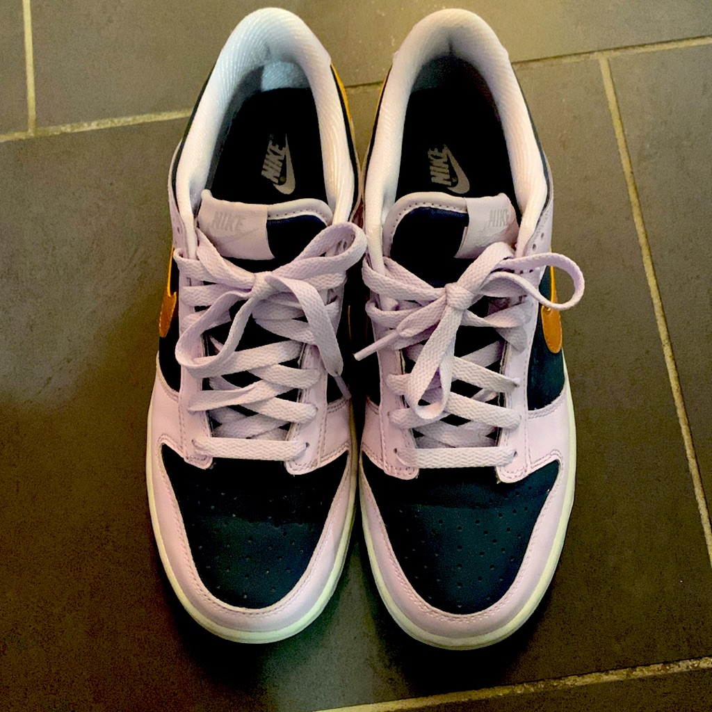 Nike Shoes | Boys 6.5, Nike, Nike Dunk Low Se (Gs) Thunder Blue/Metallic Copper, Msrp $140 | Color: Blue/Purple | Size: 6.5bb