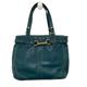 Coach Bags | Coach Turquoise Dark Teal Blue Green Leather Double Handle Handbag Asis | Color: Blue/Green | Size: Os