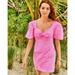 Lilly Pulitzer Dresses | Lilly Pulitzer Dress Size 14 Womens Seersucker Sweetheart Puff Sleeves Pink Nwt | Color: Pink | Size: 14