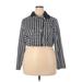 Shein Jacket: Short Black Houndstooth Jackets & Outerwear - Women's Size 2X