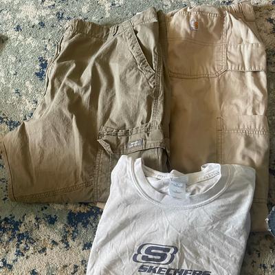 Carhartt Pants | (Pants Bundle) + A Free Shirt , Carhartt And Wrangler Cargos | Color: Green/Tan | Size: Various